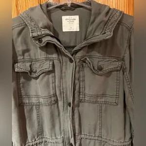 Abercrombie & Fitch Green‎ Skyler Military Hooded Zip Parka Utility Jacket Sz XS thumbnail 3