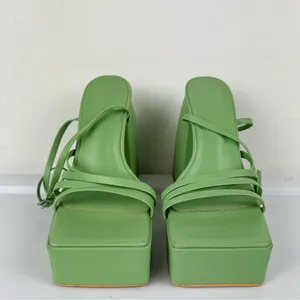 Princess Polly La Belle Platform Heels Green Sz 6 Strappy thumbnail 6