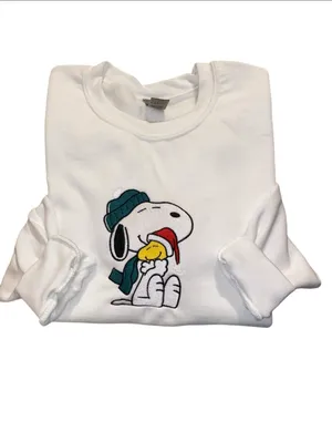 Peanuts Snoopy $ Woodstock Christmas Sweatshirt thumbnail 3