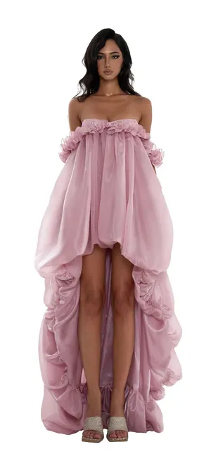 Pink tulle dress thumbnail 1