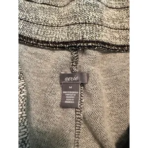 Aerie Womens Grey Marled‎ Knit Joggers Zipper Pockets Drawstring Lounge Pants M thumbnail 3