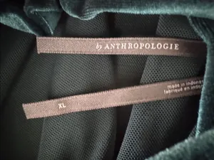 ANTHROPOLOGIE The Maya Stretch Velvet Cowl-Neck Em Teal Velvet Ruched Dress S XL thumbnail 14