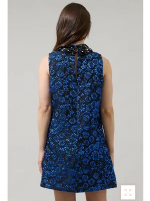 SugarLips Centralia Jaquard Floral Emla Sleeveless Mini Dress Size Large thumbnail 2
