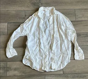 H&M White Classic Button Down Shirt thumbnail 1