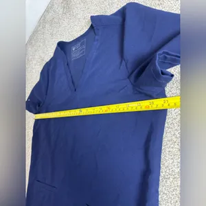FIGS Casma 3 Pocket Scrub Top Women Medium Blue Stretch Medical Nurse Uniform thumbnail 4