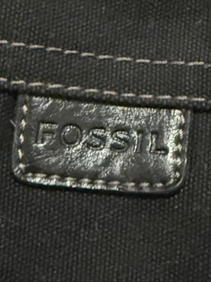 Vintage Fossil Cloth Embroidered Floral Handbag purse bag 17x13 thumbnail 4