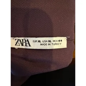 Zara Jacket Women‎ XL Burgundy Black Trim Mock Neck Full Zip Track Jacket thumbnail 10