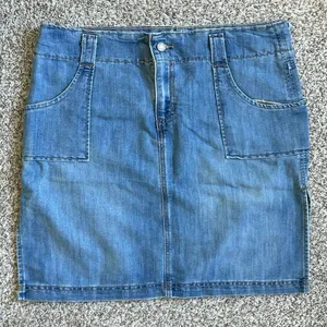 🦋 Old Navy Denim Jean Mini Skirt Casual Size 12 thumbnail 1