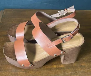 Madden girl tan wedge sandles sz 8 thumbnail 5