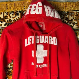 Classic Red Lifeguard Sweatshirt Florida USA Unisex size Medium thumbnail 7