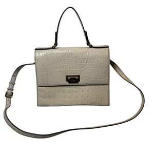 Kate Spade Doris Crocodile Embossed Leather Top‎ Handle Crossbody Bag Ivory thumbnail 2