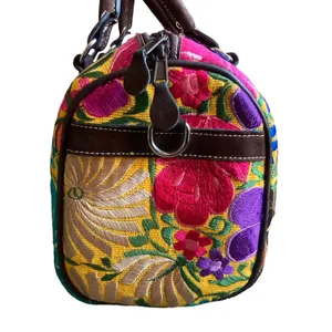 Mexican Embroidered Floral Handbag thumbnail 4