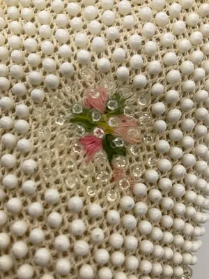 VINTAGE CORDÉ BEADS HANDBAG White thumbnail 4