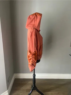 NOLI Burnt Orange Vegan Leather Hoodie thumbnail 5
