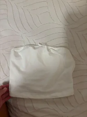 White Strapless Crop thumbnail 3