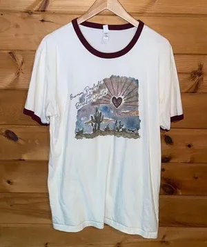 Next Level Apparel Burning daylight and breakin hearts small shop graphic tshirt thumbnail 1