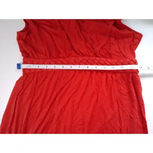 Spense Red Sleeveless‎ Maxi Dress Braided Empire Waist V-Neck BK74867 Womens L thumbnail 6