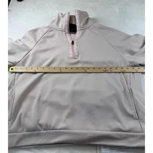 Nike Womens Quarter Zip Fleece Pullover Pink Logo Tape Side Pockets Large thumbnail 5