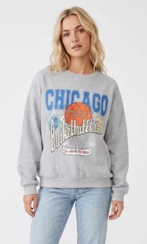 SHEIN Gray Chicago Basketball Team Sweater size small thumbnail 1