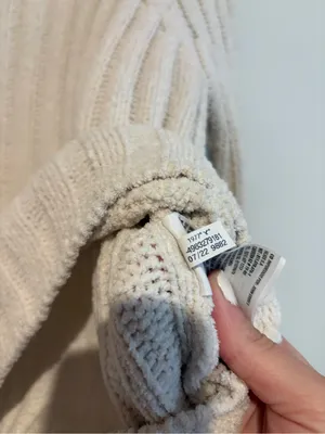 American Eagle Outfitters ribbed‎ mockneck sweater Cream small thumbnail 5