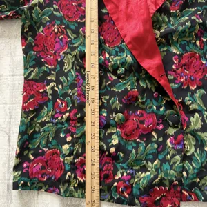 Vintage Victorias Secret Gold Label 90s Satin Floral Pajamas Set Sz M (Flaws) thumbnail 7