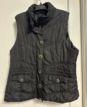 New York & Company Black Quilted Vest thumbnail 1