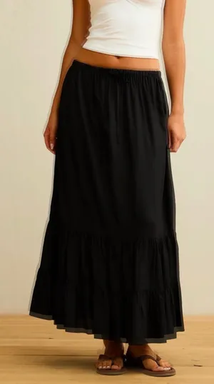 American Eagle Outfitters Black Maxi Skirt thumbnail 1