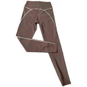 Aerie Offline brown w/blush pink trim Goals 7/8 leggings. Size m nwot thumbnail 3