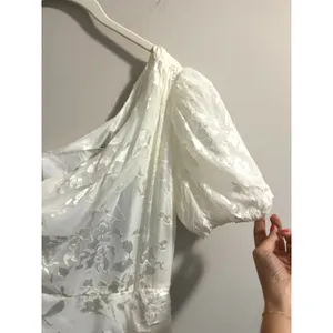NWT ASTR the Label Santorini Midi Dress in White One Shoulder Flowy Chiffon sz M thumbnail 6