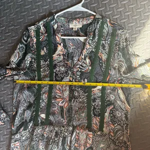 Umgee Green Paisley Floral Drop Waist Dress thumbnail 9