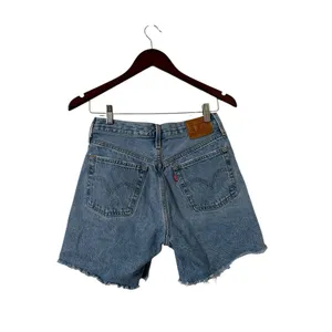LEVI’S Mid Thigh Distressed Denim High Waisted Blue Jean Shorts thumbnail 5