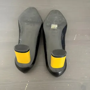 Ethem Pumps Block Heel 38 Black Patent Leather Made in Spain Mod Square Toe thumbnail 11