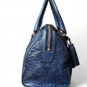 Coach Legacy Haley Satchel Blue Croc Embossed Leather Tassel Bag 22324 thumbnail 7