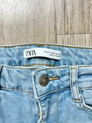 Zara Mid Rise Wide Flare Leg Jeans Light Wash Boho Western Rodeo 32" Size 2 thumbnail 5