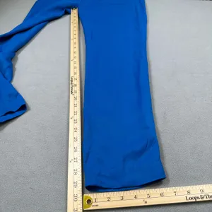 Zara Dress Pants Linen Viscose Blend Womens 30x30 Blue Business Casual Trousers thumbnail 5