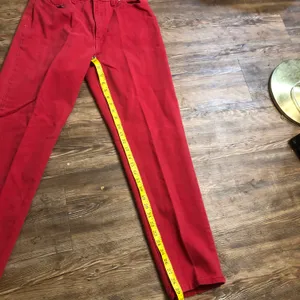Red Vintage high waist straight leg jeans (Vintage size 10, fits as US Size 6, Waist: 28”) thumbnail 3