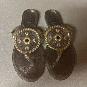 Jack Rogers Georgica Multicolor Glitter Preppy Resortwear Studded Jelly Sandal 8 thumbnail 2