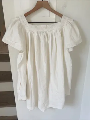 Free People We The Free Riley Embroidered Tunic in Clean Ivory White NWT thumbnail 5
