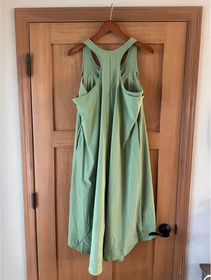 Halara RacerPocket High Low Flowy Midi Dress in Hot Wasabi Green Women’s Large thumbnail 5