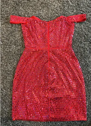 Oh Polly Leonora Embellished Off-Shoulder Dress thumbnail 3