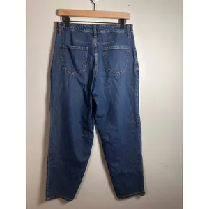 Banana Republic Mid-Rise Barrel Jean Medium‎ Wash Blue Denim 27/4 Knee Dart thumbnail 7