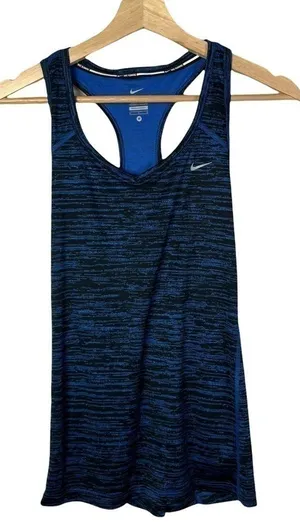 Nike Dri-Fit Blue Milar Racerback‎ Running Athletic Tank Top M thumbnail 1