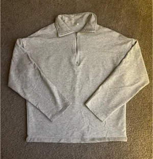 Small Heather gray Amazon quarter zip thumbnail 1