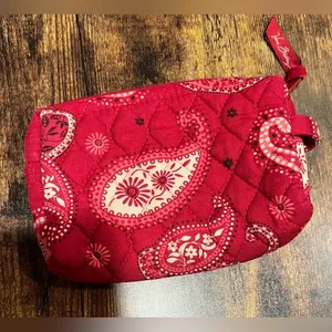 RETIRED: Vera Bradley | small Mesa Red cosmetic bag. thumbnail 3
