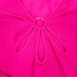 New PRINCESS POLLY Hot Pink Low Cut Long Sleeve Bodycon Mini Dress Sexy Size‎ 12 thumbnail 8