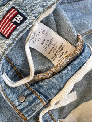 Vintage Y2K Polo by Ralph Lauren Light Wash Denim Shorts Western Retro thumbnail 3