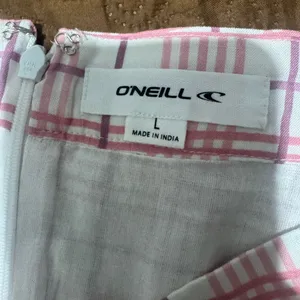 O'Neill Pink and White Plaid Mini Skirt thumbnail 6