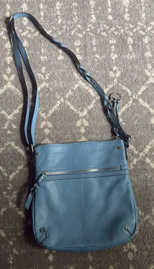 Vintage Leather Purse Blue thumbnail 1