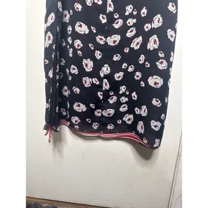 Navy/black Floral Slip Dress | 90s Minimalist Long-Romantic Grunge thumbnail 4