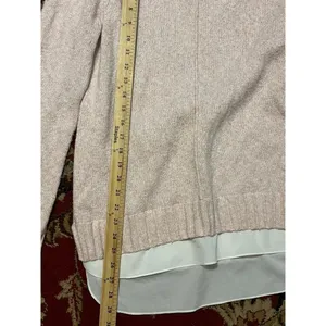 Lauren Ralph Lauren Layered Preppy Collar Academia Cotton Pink Sweater thumbnail 4